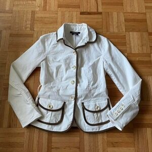 vintage inspired early 2000s cotton jacket by etcetera w tailored silhouette